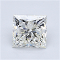 Natural Diamond 1.51 Carats, Princess with  Cut, J Color, VS2 Clarity and Certified by GIA