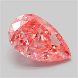 Picture of Lab Grown Diamond 2.06 Carats, Pear with  Cut, Fancy Vivid Pink Color, VVS2 Clarity and Certified by IGI
