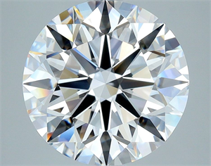 Picture of Natural Diamond 2.91 Carats, Round with Excellent Cut, D Color, FL Clarity and Certified by GIA