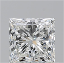 Natural Diamond 0.90 Carats, Princess with  Cut, I Color, VVS2 Clarity and Certified by GIA