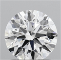 Lab Grown Diamond 1.08 Carats, Round with Ideal Cut, D Color, VVS2 Clarity and Certified by IGI
