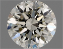 Natural Diamond 0.90 Carats, Round with Excellent Cut, I Color, IF Clarity and Certified by IGI