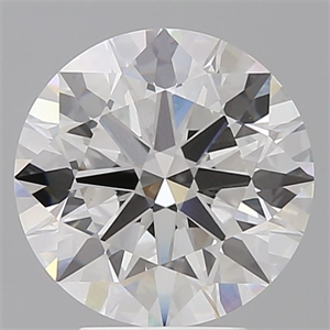 Picture of Lab Grown Diamond 3.60 Carats, Round with Ideal Cut, E Color, VVS2 Clarity and Certified by IGI