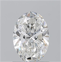 Natural Diamond 1.01 Carats, Oval with  Cut, G Color, SI2 Clarity and Certified by GIA