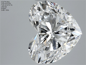 Picture of Natural Diamond 1.82 Carats, Heart with  Cut, D Color, VS1 Clarity and Certified by GIA