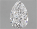 Diamante Natural 0.70 quilates, De pera , Color D, claridad SI1 y certificado GIA