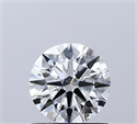 Lab Grown Diamond 0.89 Carats, Round with Ideal Cut, D Color, VVS2 Clarity and Certified by IGI
