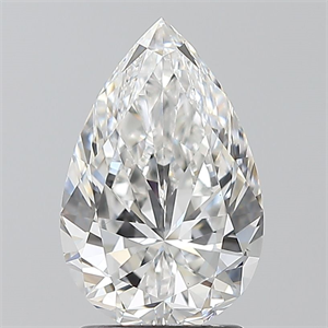 Picture of Natural Diamond 2.02 Carats, Pear with  Cut, E Color, VS2 Clarity and Certified by GIA