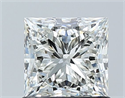 Natural Diamond 1.02 Carats, Princess with  Cut, I Color, VS2 Clarity and Certified by GIA