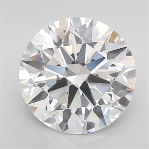 Picture of Lab Grown Diamond 3.17 Carats, Round with Ideal Cut, D Color, IF Clarity and Certified by IGI