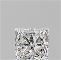 Natural Diamond 0.63 Carats, Princess with  Cut, G Color, VVS1 Clarity and Certified by GIA