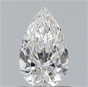 Natural Diamond 0.58 Carats, Pear with  Cut, F Color, VVS2 Clarity and Certified by GIA