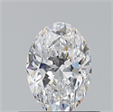 Natural Diamond 0.53 Carats, Oval with  Cut, D Color, VS2 Clarity and Certified by GIA