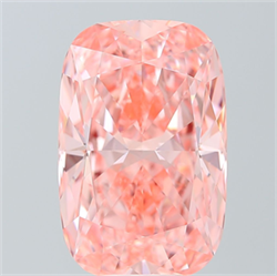 Picture of Lab Grown Diamond 10.08 Carats, CUSHION MODIFIED with  Cut, Fancy Vivid Pink Color, VS1 Clarity and Certified by IGI