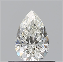 Natural Diamond 0.40 Carats, Pear with  Cut, H Color, IF Clarity and Certified by GIA