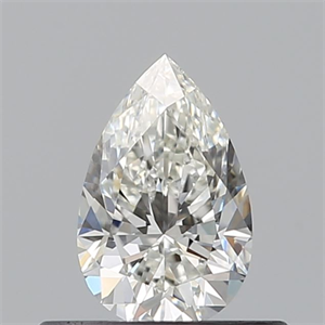 Picture of Natural Diamond 0.40 Carats, Pear with  Cut, H Color, IF Clarity and Certified by GIA
