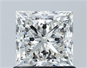 Natural Diamond 1.02 Carats, Princess with  Cut, H Color, VS1 Clarity and Certified by GIA
