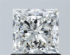 Picture of Natural Diamond 1.02 Carats, Princess with  Cut, H Color, VS1 Clarity and Certified by GIA