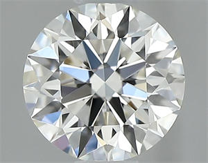 Picture of Natural Diamond 0.53 Carats, Round with Excellent Cut, I Color, IF Clarity and Certified by GIA