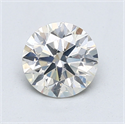 Natural Diamond 1.26 Carats, Round with Excellent Cut, J Color, I1 Clarity and Certified by GIA
