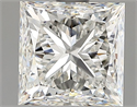 Natural Diamond 1.90 Carats, Princess with  Cut, H Color, VVS2 Clarity and Certified by GIA