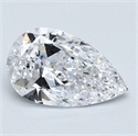 Diamante Natural 3.01 quilates, De pera , Color D, claridad VS1 y certificado GIA