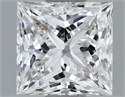 Natural Diamond 1.03 Carats, Princess with  Cut, F Color, SI1 Clarity and Certified by GIA
