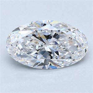 Picture of Natural Diamond 1.72 Carats, Oval with  Cut, D Color, VVS1 Clarity and Certified by GIA