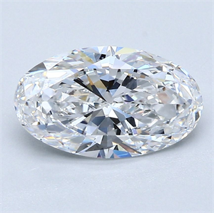 Picture of Natural Diamond 1.72 Carats, Oval with  Cut, D Color, VVS1 Clarity and Certified by GIA
