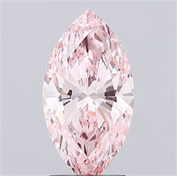 Picture of Lab Grown Diamond 2.29 Carats, Marquise with  Cut, Fancy Vivid Pink Color, VVS1 Clarity and Certified by IGI