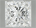 Natural Diamond 0.61 Carats, Princess with  Cut, F Color, VVS2 Clarity and Certified by GIA