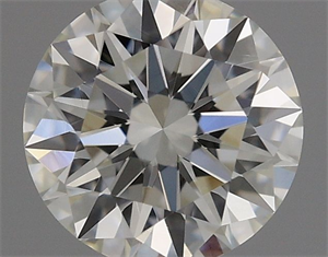 Picture of Natural Diamond 0.41 Carats, Round with Excellent Cut, H Color, VS1 Clarity and Certified by GIA