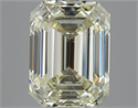 Natural Diamond 4.50 Carats, Emerald with  Cut, L Color, SI1 Clarity and Certified by HRD