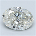 Natural Diamond 1.51 Carats, Oval with  Cut, I Color, I1 Clarity and Certified by GIA