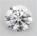 Lab Grown Diamond 1.53 Carats, Round with Ideal Cut, F Color, VVS2 Clarity and Certified by IGI