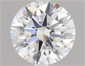 Lab Grown Diamond 1.12 Carats, Round with Ideal Cut, D Color, VVS2 Clarity and Certified by IGI