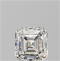 Natural Diamond 0.91 Carats, Asscher with  Cut, F Color, VVS2 Clarity and Certified by GIA
