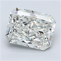 Natural Diamond 1.70 Carats, Radiant with  Cut, H Color, VS1 Clarity and Certified by GIA