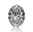 Natural Diamond 0.50 Carats, Oval with  Cut, F Color, SI2 Clarity and Certified by GIA