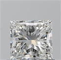 Natural Diamond 0.80 Carats, Princess with  Cut, I Color, VVS1 Clarity and Certified by GIA