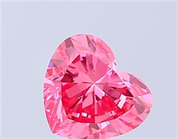 Picture of Lab Grown Diamond 1.49 Carats, Heart with  Cut, Fancy Vivid Pink Color, VS2 Clarity and Certified by IGI