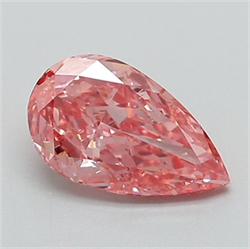 Picture of Lab Grown Diamond 1.23 Carats, Pear with  Cut, Fancy Vivid Pink Color, VS1 Clarity and Certified by IGI