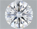 Lab Grown Diamond 1.39 Carats, Round with Excellent Cut, D Color, VVS2 Clarity and Certified by GIA