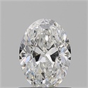Natural Diamond 0.90 Carats, Oval with  Cut, F Color, SI1 Clarity and Certified by GIA