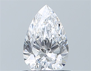 Picture of Natural Diamond 0.54 Carats, Pear with  Cut, D Color, IF Clarity and Certified by GIA