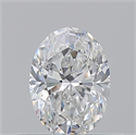 Natural Diamond 0.50 Carats, Oval with  Cut, E Color, SI1 Clarity and Certified by GIA