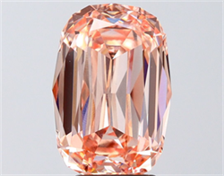 Picture of Lab Grown Diamond 4.44 Carats, CUSHION MODIFIED with  Cut, Fancy Intense Pink Color, VVS2 Clarity and Certified by IGI