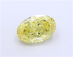 Picture of Lab Grown Diamond 2.25 Carats, Oval with  Cut, Fancy Intense Yellow Color, VS1 Clarity and Certified by IGI