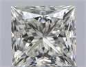Natural Diamond 0.73 Carats, Princess with  Cut, K Color, VVS1 Clarity and Certified by GIA