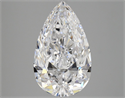Natural Diamond 5.04 Carats, Pear with  Cut, D Color, FL Clarity and Certified by GIA